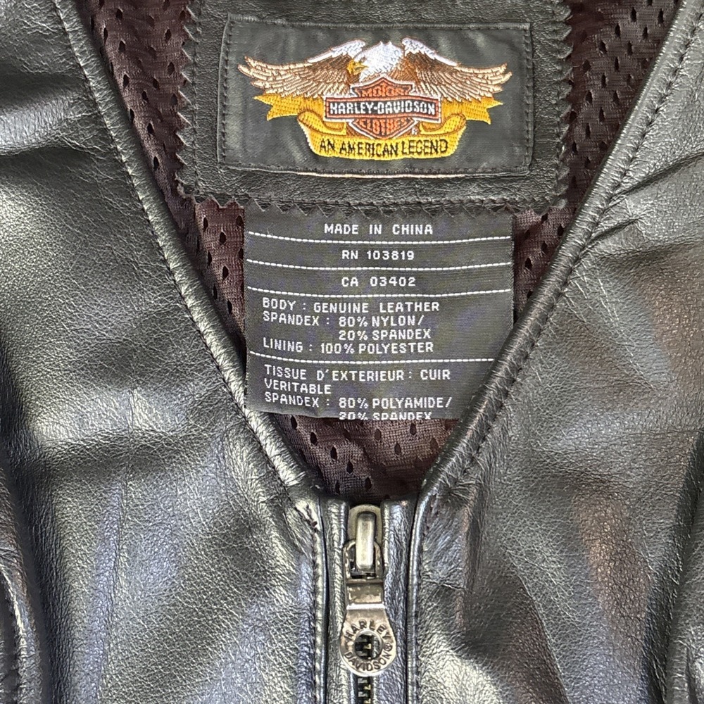 Harley Davidson Leather Vest Womens Small - Picture 4 of 9
